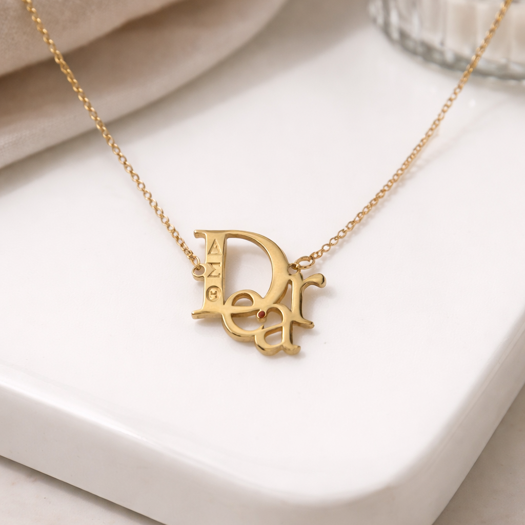 Gold Delta Dear Necklace by Utopia Creations®