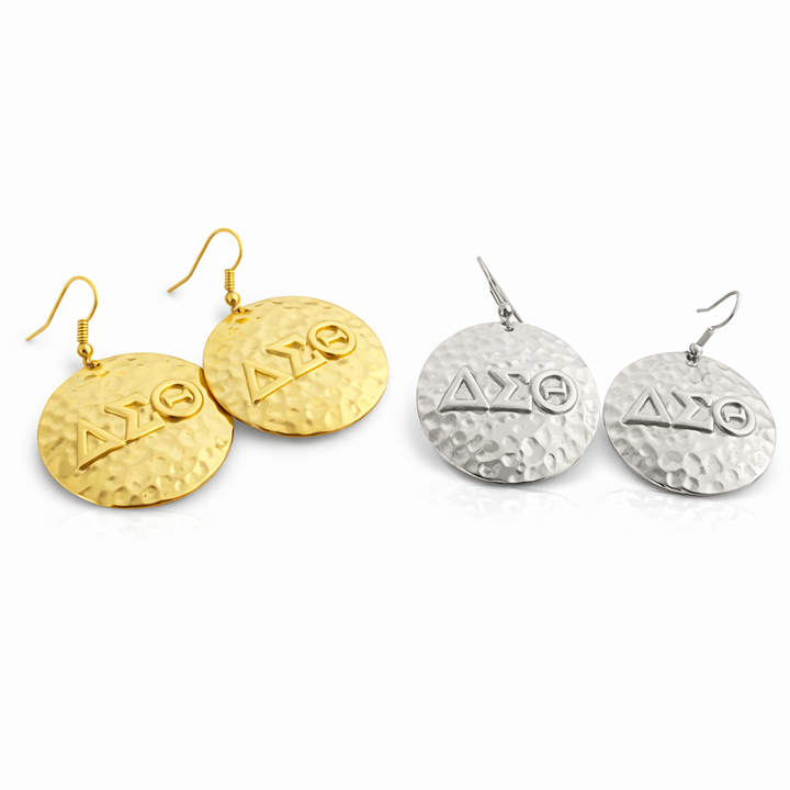 ΔΣΘ Hammered Earrings