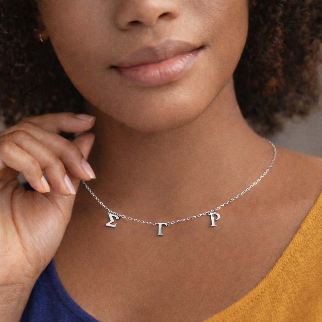 Sigma Gamma Rho Greek Letter Necklace