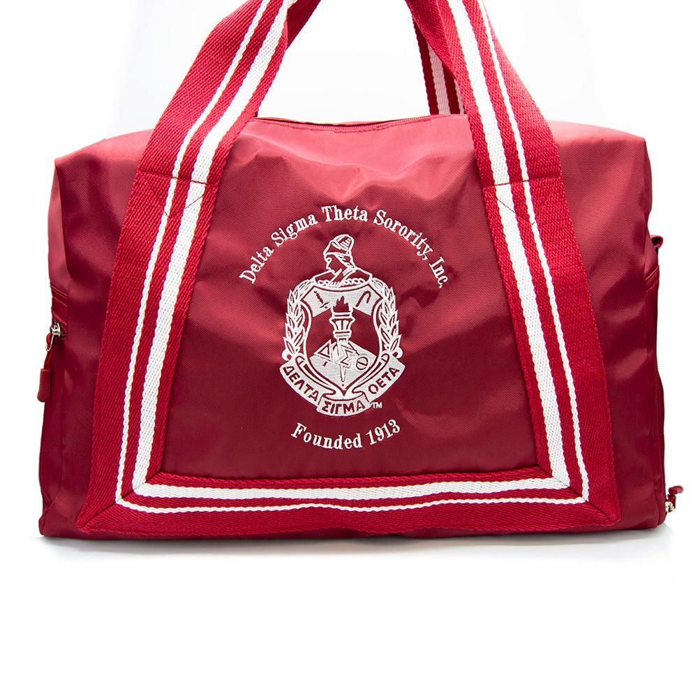 DST Embroidered Travel Shoulder Bag - Simply Greek
