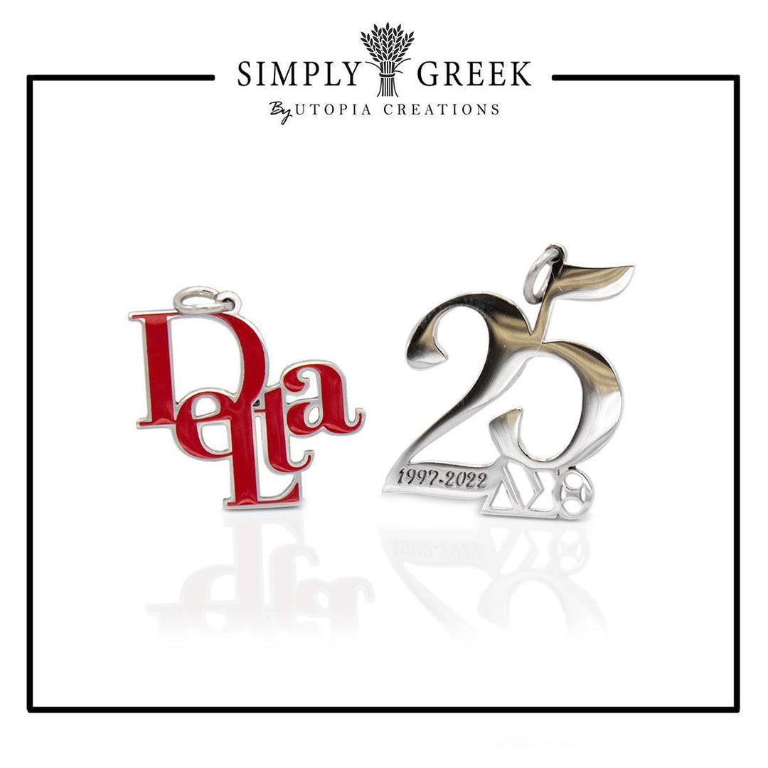 The 25th Deltaversary silver anniversary charm set by Utopia Creations