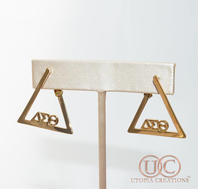 ΔΣΘ Pyramid Earrings - UTOPIA CREATIONS | Accessories & Gifts
