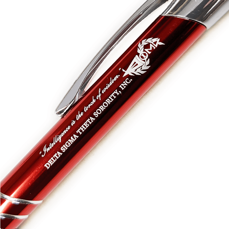ΔΣΘ Torch of Wisdom Metal Ink Pens w/Stylus (Set of 4) - Simply Greek