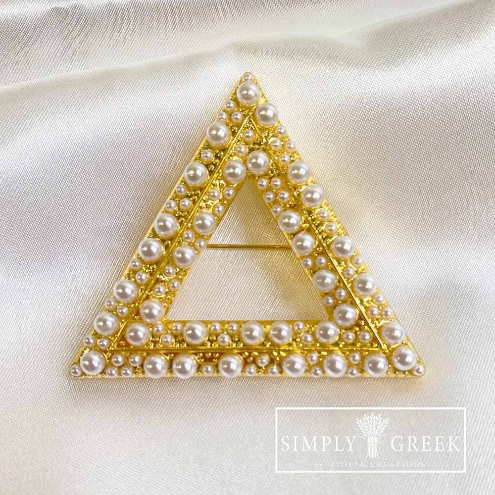 **NEW** The Pearl-Essence Collection Pyramid Brooch - Simply Greek