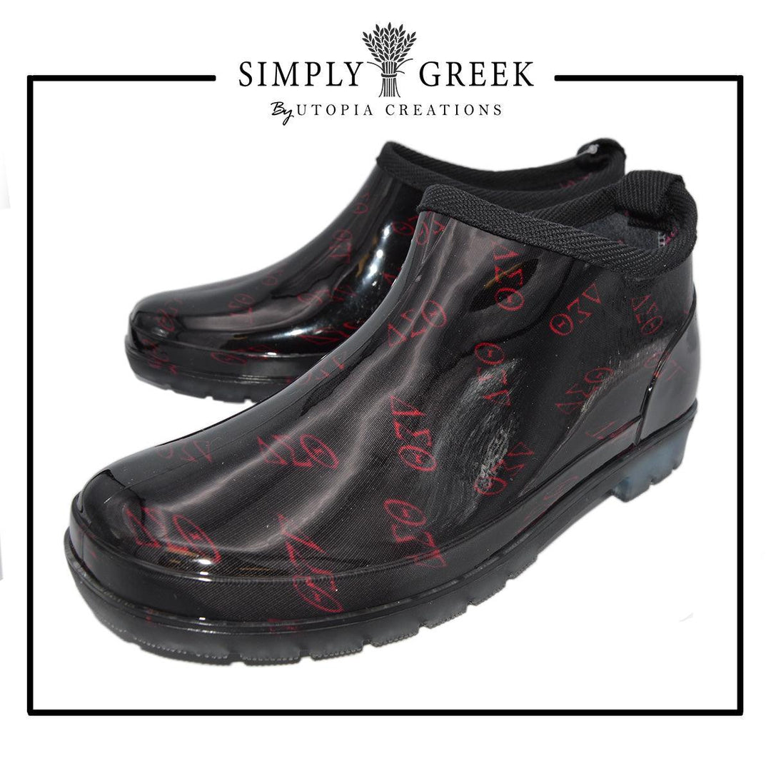 ΔΣΘ Ankle Rain Boots - Simply Greek