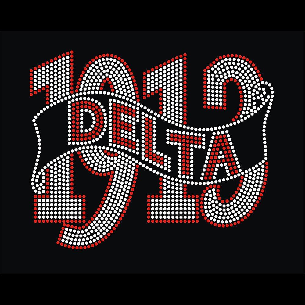 "DELTA + 1913" Rhinestone V-Neck Tee - UTOPIA CREATIONS | Accessories & Gifts