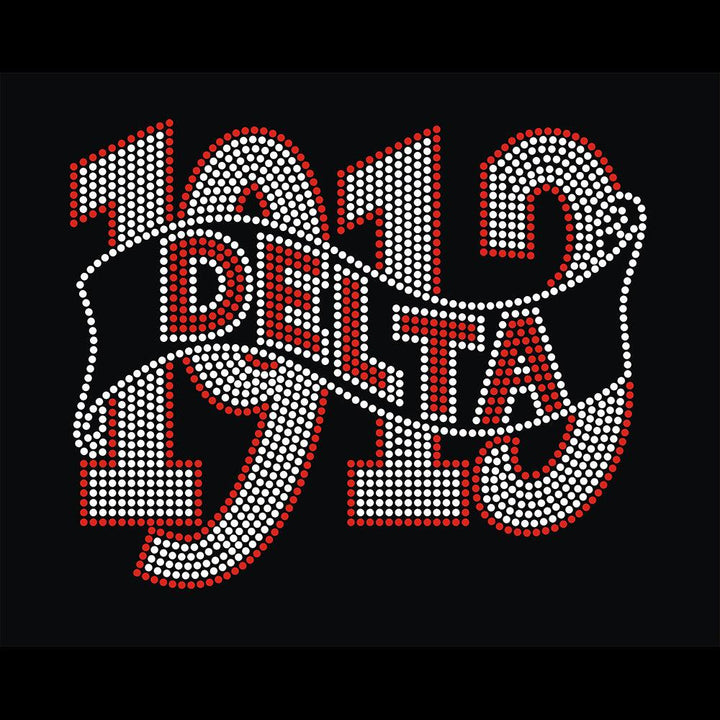 "DELTA + 1913" Rhinestone V-Neck Tee - UTOPIA CREATIONS | Accessories & Gifts