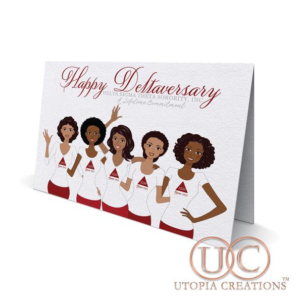 Happy Deltaversary!  ΔΣΘ Greeting Cards - UTOPIA CREATIONS | Accessories & Gifts