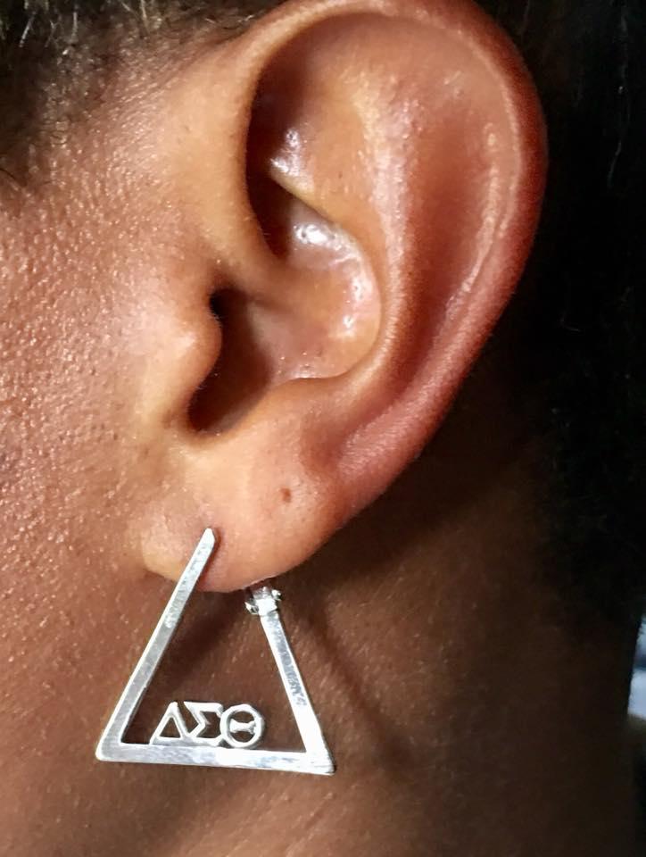 ΔΣΘ Pyramid Earrings - UTOPIA CREATIONS | Accessories & Gifts