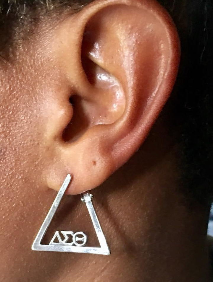ΔΣΘ Pyramid Earrings - UTOPIA CREATIONS | Accessories & Gifts