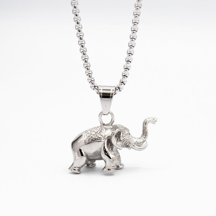 Elephant Pendant Necklace (Stainless Steel) - Simply Greek