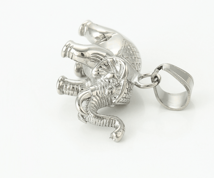 Elephant Pendant Necklace (Stainless Steel) - Simply Greek