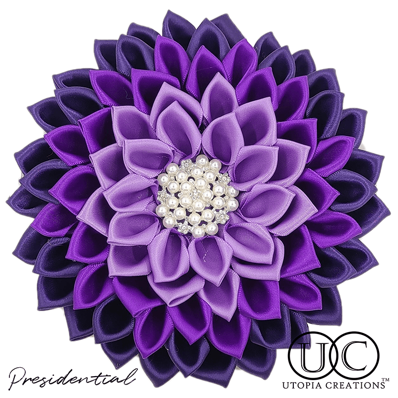 Purple Violet Flower Corsage Brooch "Ms. Dorothy" - Simply Greek