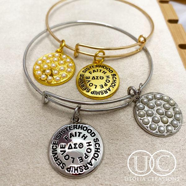 DST "Sisterhood + 22 Pearls" Expandable Charm Bracelet - UTOPIA CREATIONS | Accessories & Gifts