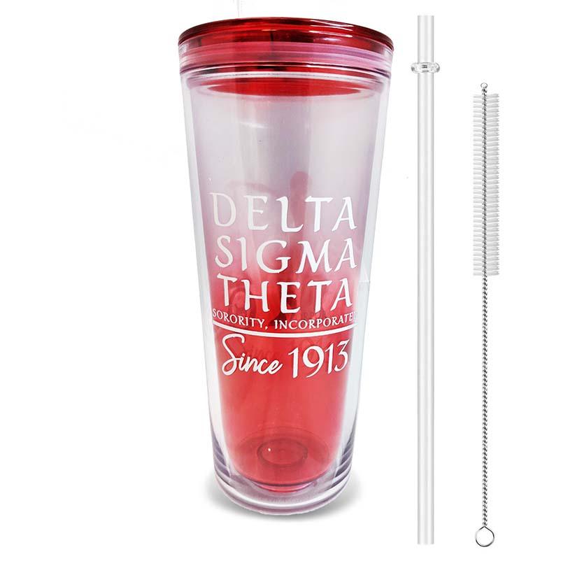 DST Ombré Venti Tumbler w/straw & cleaner - Simply Greek