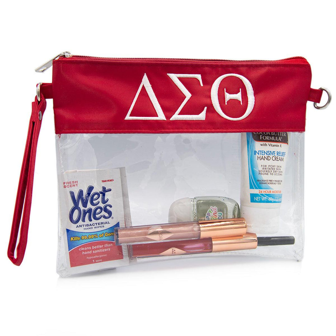 Delta Sigma Theta Clear Stadium-approved Crossbody Bag by Simply Greek by UTOPIA CREATIONS