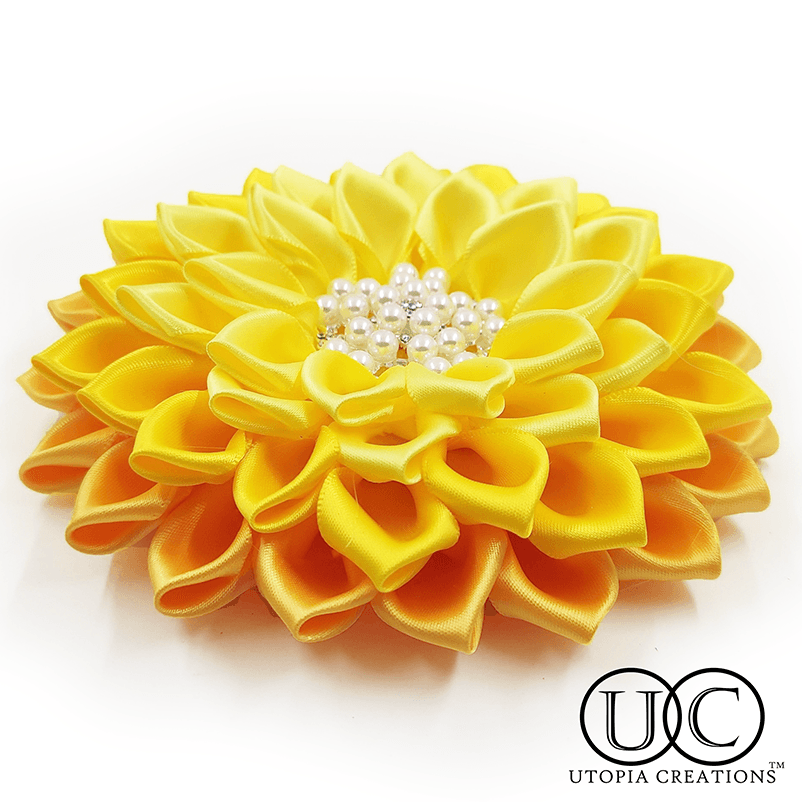 Golden Ribbon Flower Corsage for Sigma Gamma Rho by Utopia Creations
