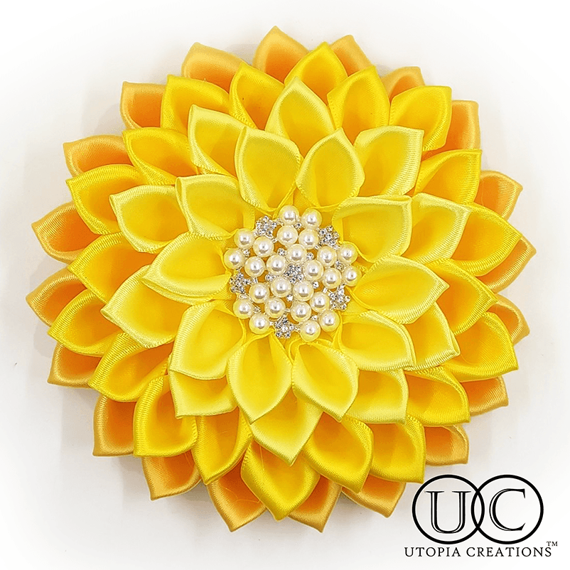 Golden Ribbon Flower Corsage for Sigma Gamma Rho by Utopia Creations