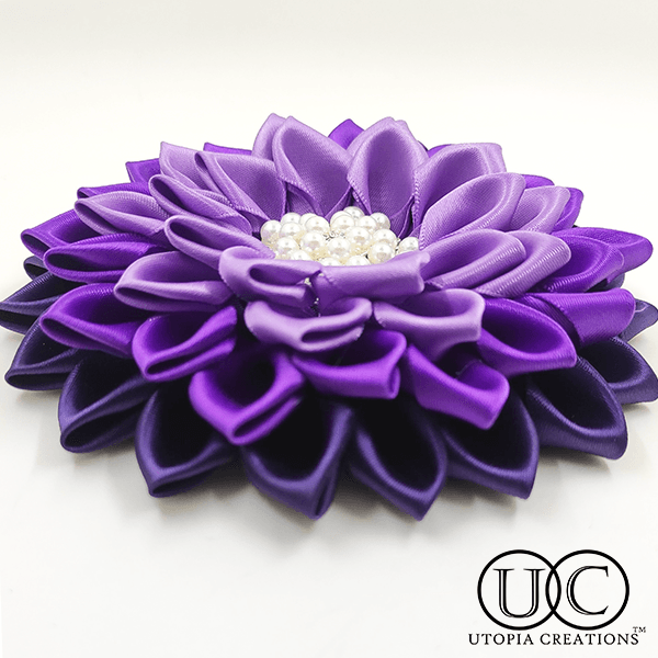 Purple Violet Flower Corsage Brooch "Ms. Dorothy" - Simply Greek