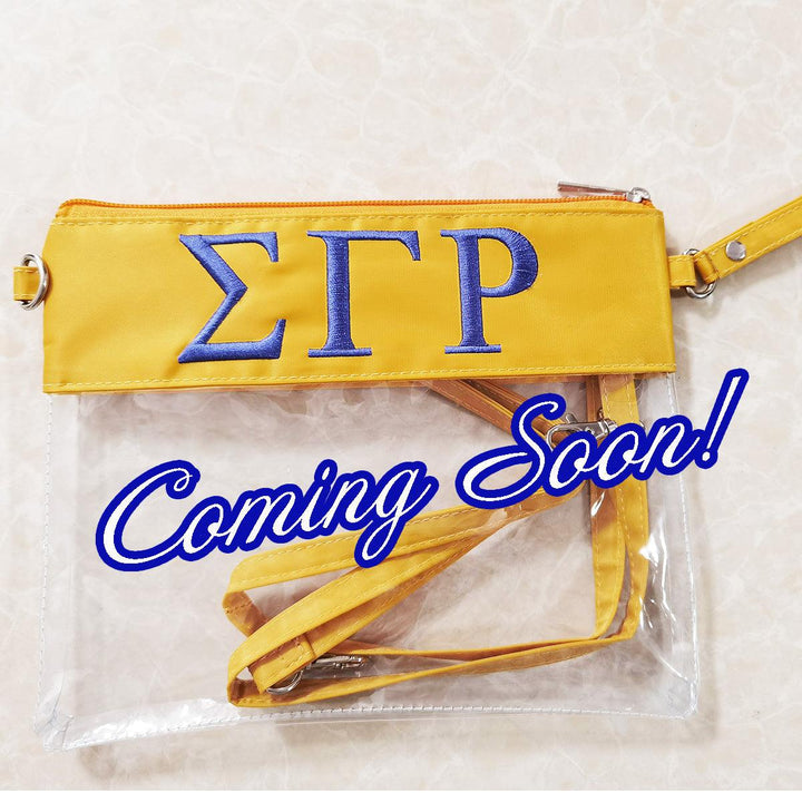 Clear ΣΓΡ Stadium Crossbody Bag - Simply Greek