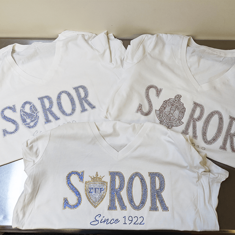 "SOROR" Rhinestone/Bling Tee - Simply Greek