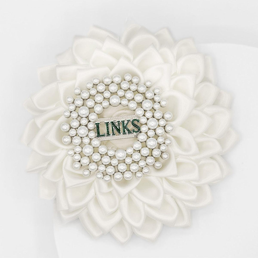**NEW** LINKS White Rose Corsage & Pin Set - Simply Greek