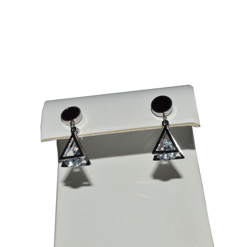 CZ Pyramid Earrings (Stainless Steel) - UTOPIA CREATIONS | Accessories & Gifts