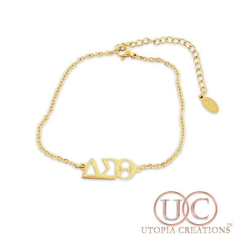 ΔΣΘ Bracelet/Anklet (Stainless Steel) - UTOPIA CREATIONS | Accessories & Gifts
