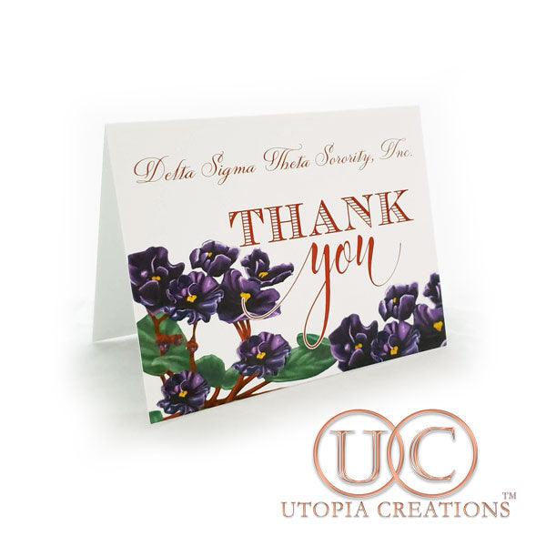 DST Violets Thank You Cards - UTOPIA CREATIONS | Accessories & Gifts