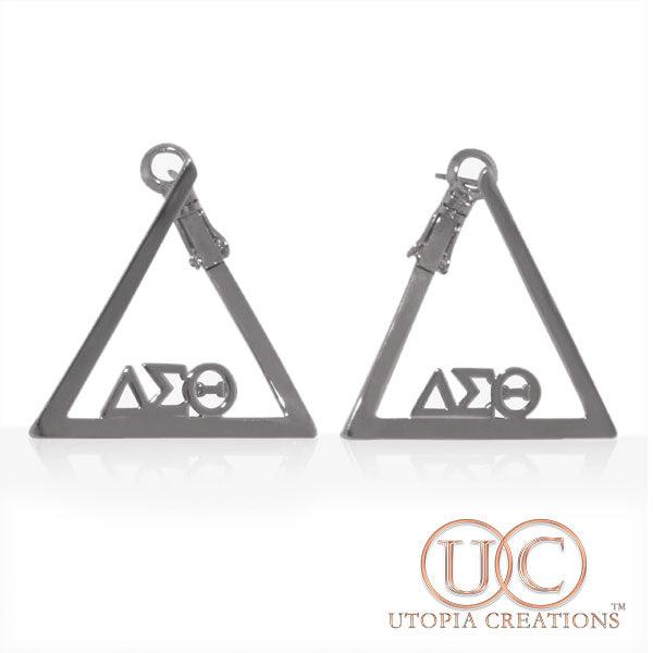ΔΣΘ Pyramid Earrings - UTOPIA CREATIONS | Accessories & Gifts