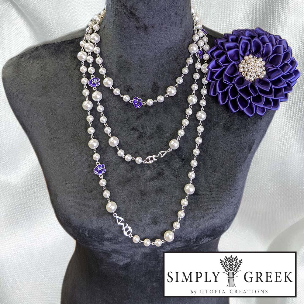 Delta Sigma Theta Violet Purple Flower Corsage by Utopia Creations.