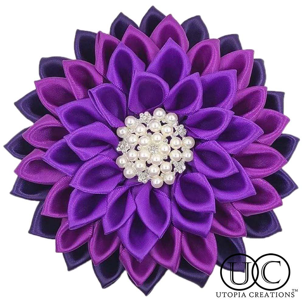 African Violet Flower Corsage by Utopia Creations.