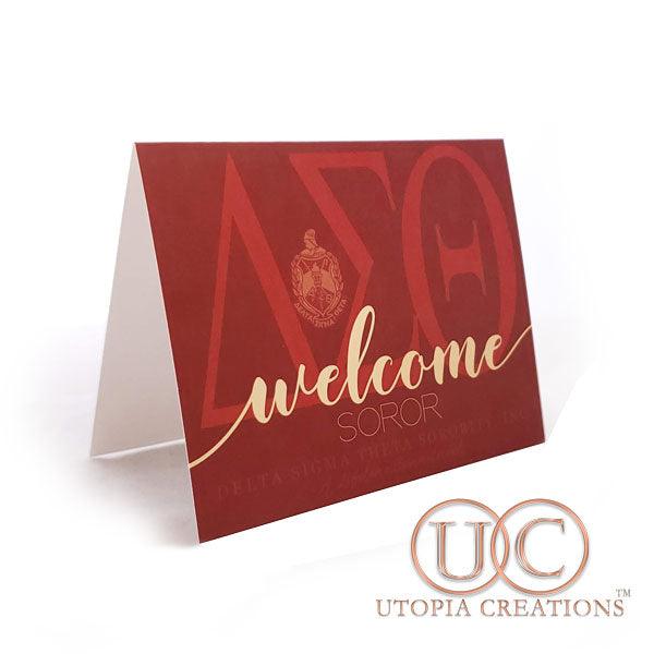 DST "Welcome Soror" Cards - UTOPIA CREATIONS | Accessories & Gifts