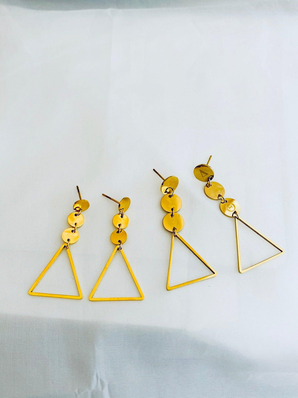 Mini ΔΣΘ Tier Drop Earrings (Stainless Steel) - Simply Greek