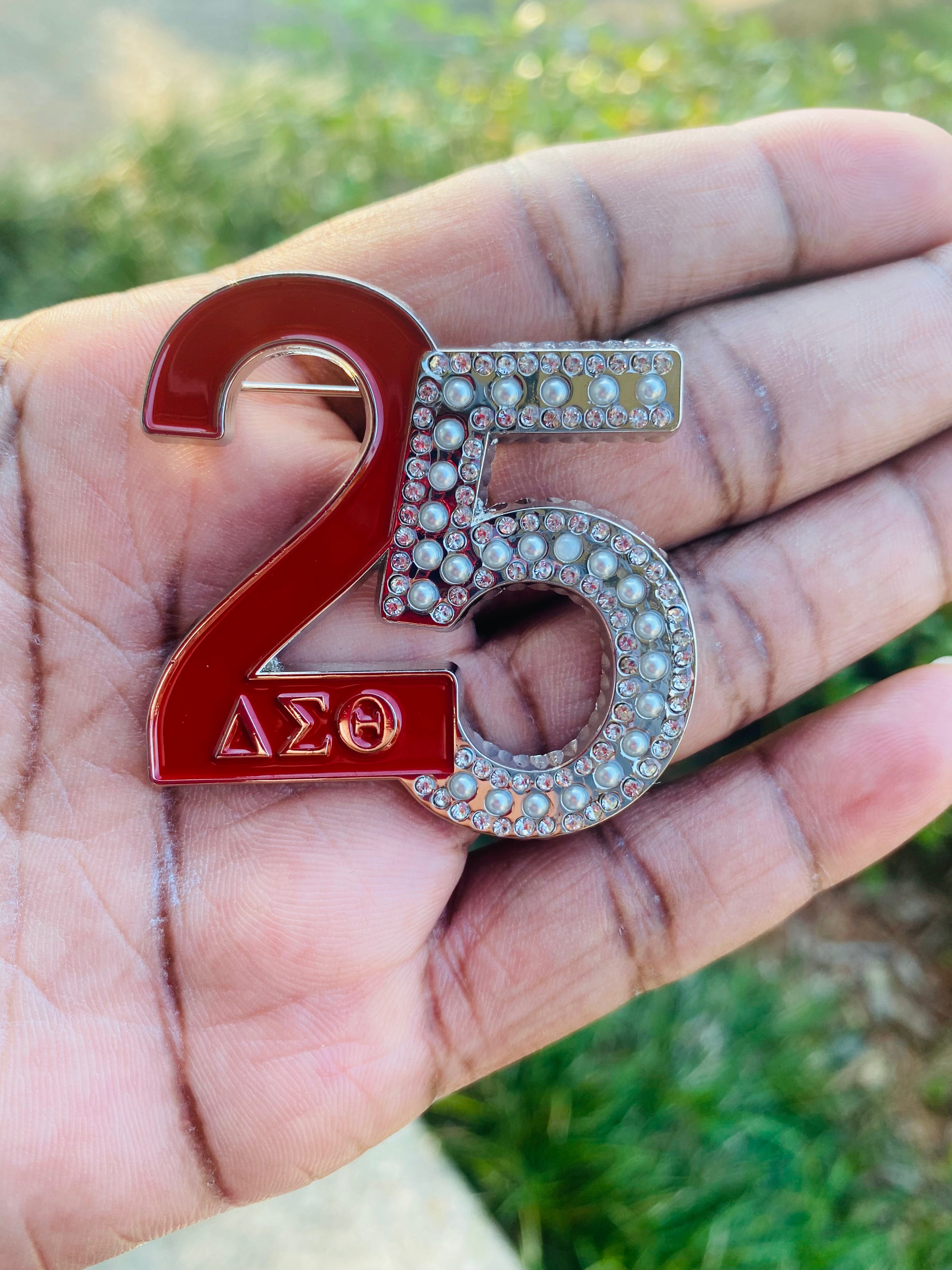 Delta Sigma Theta 25th Silver Anniversary Pin Simply Greek